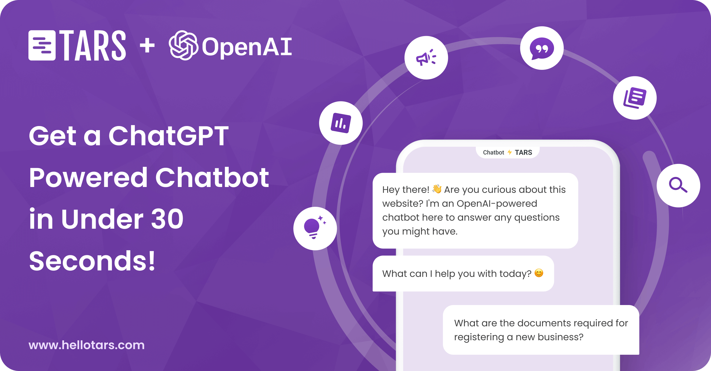 Get a ChatGPT Powered Chatbot in Under 30 Seconds!